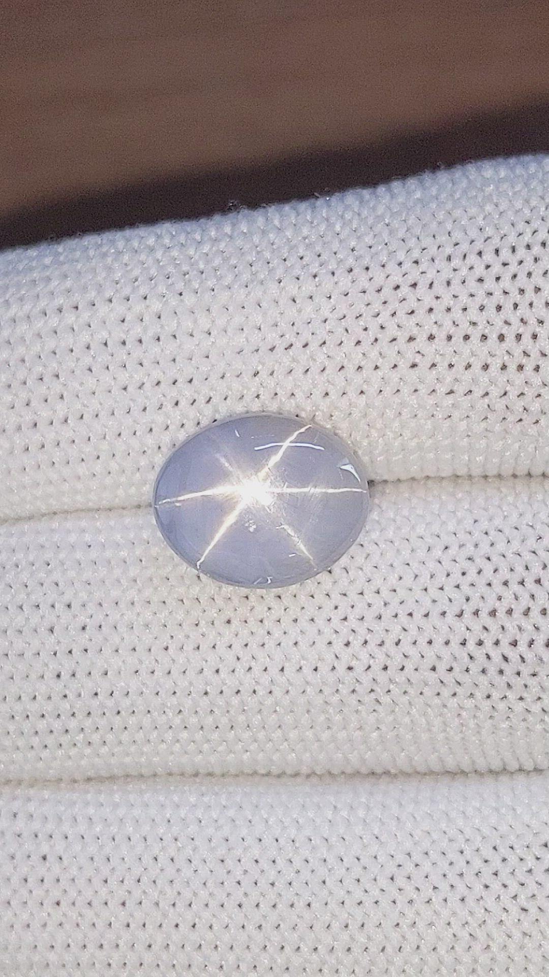 8.08 Ct. Bluish Grey Star Sapphire from Ceylon (Sri Lanka) Size Video