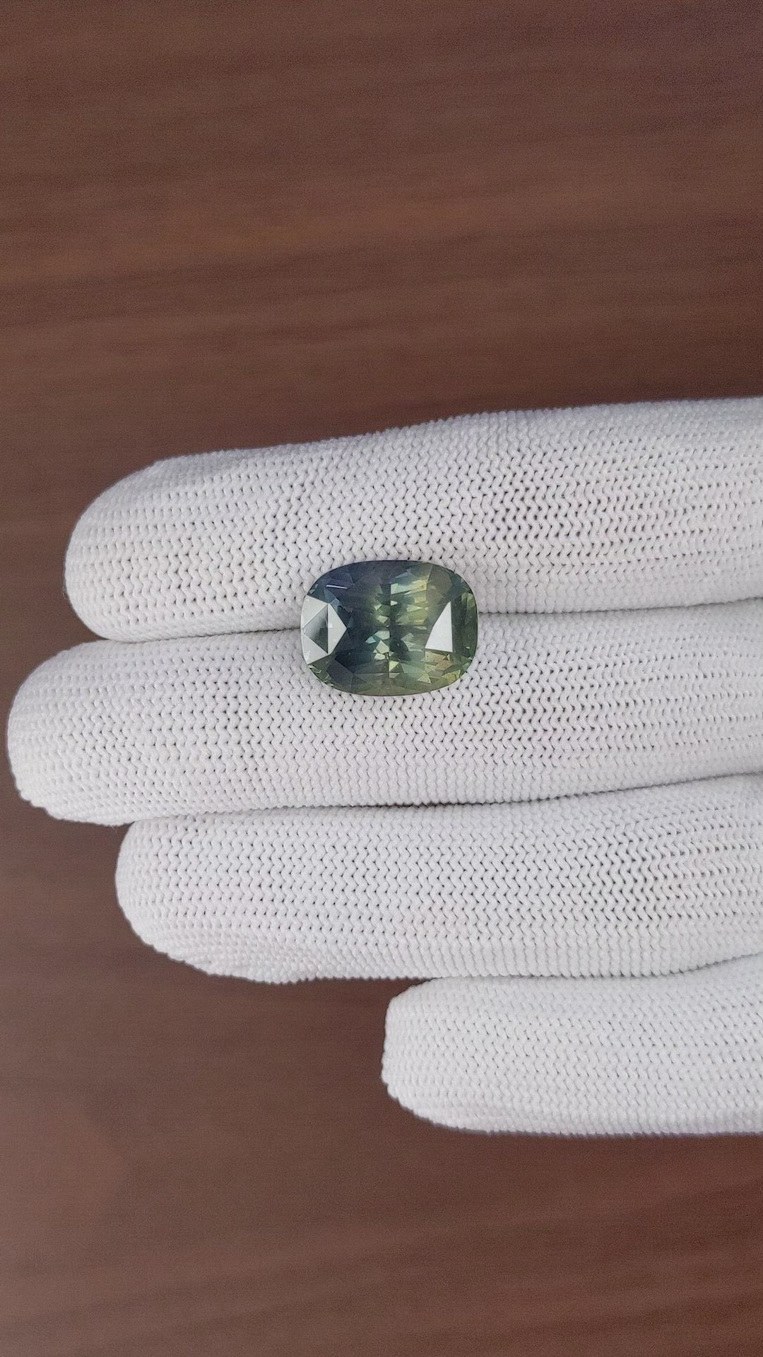 16.30 Ct. Bluish Green Sapphire from Madagascar Size Video