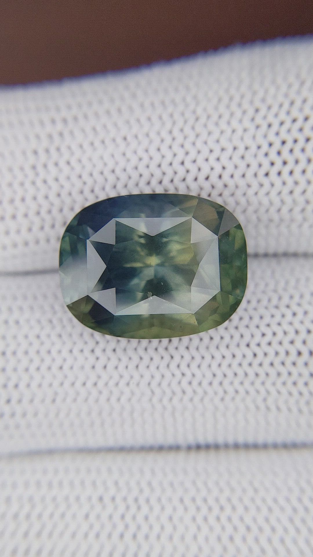 16.30 Ct. Bluish Green Sapphire from Madagascar Size Video