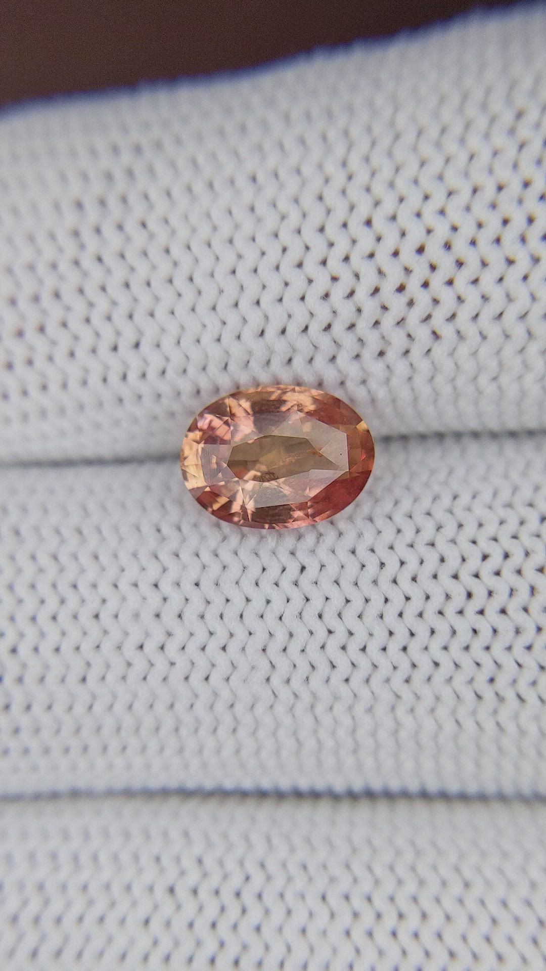 2.11 Ct. Padparadscha Sapphire from Ceylon (Sri Lanka) Size Video