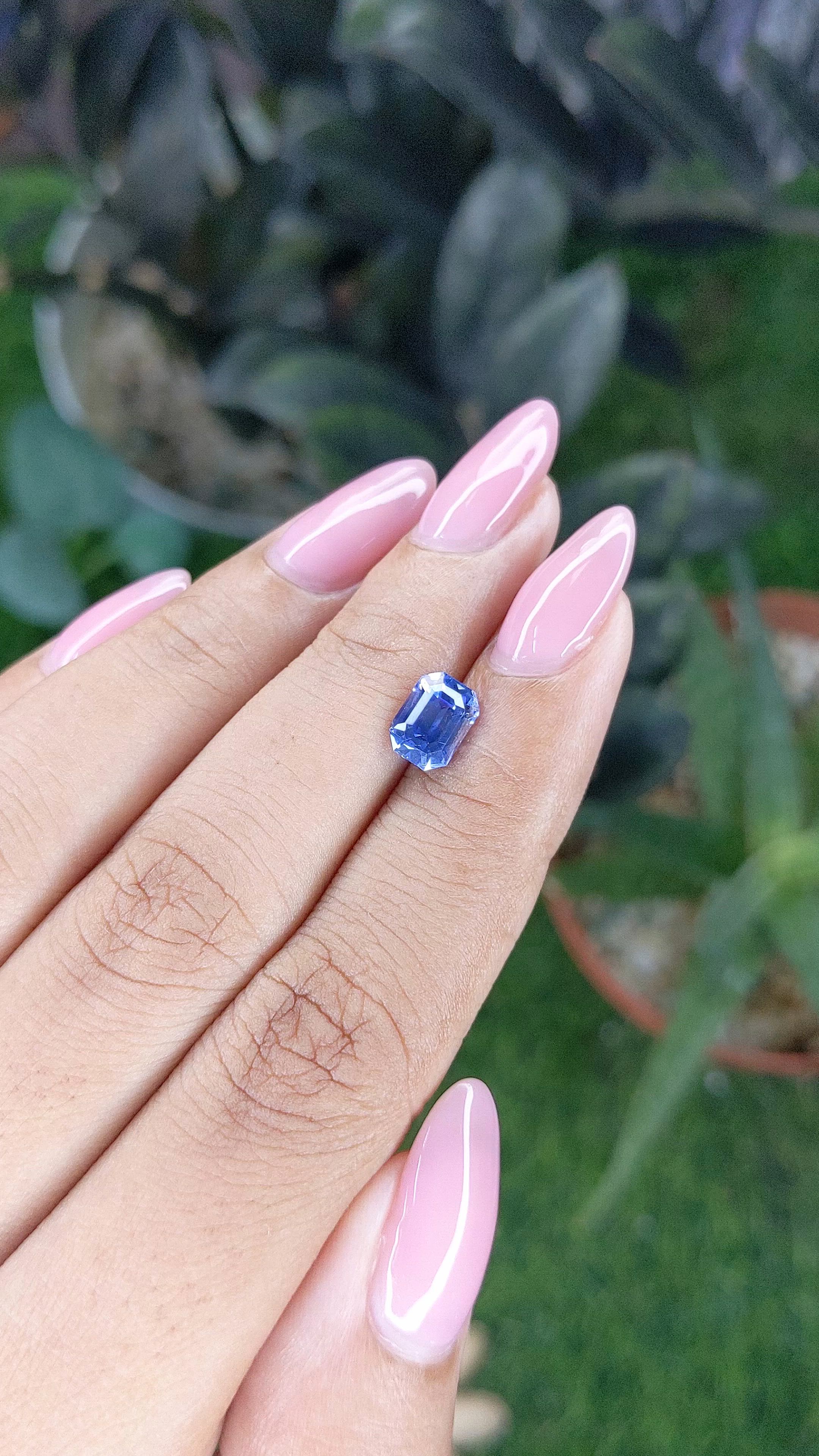 1.59 Ct. Blue Sapphire from Ceylon (Sri Lanka) Size Video