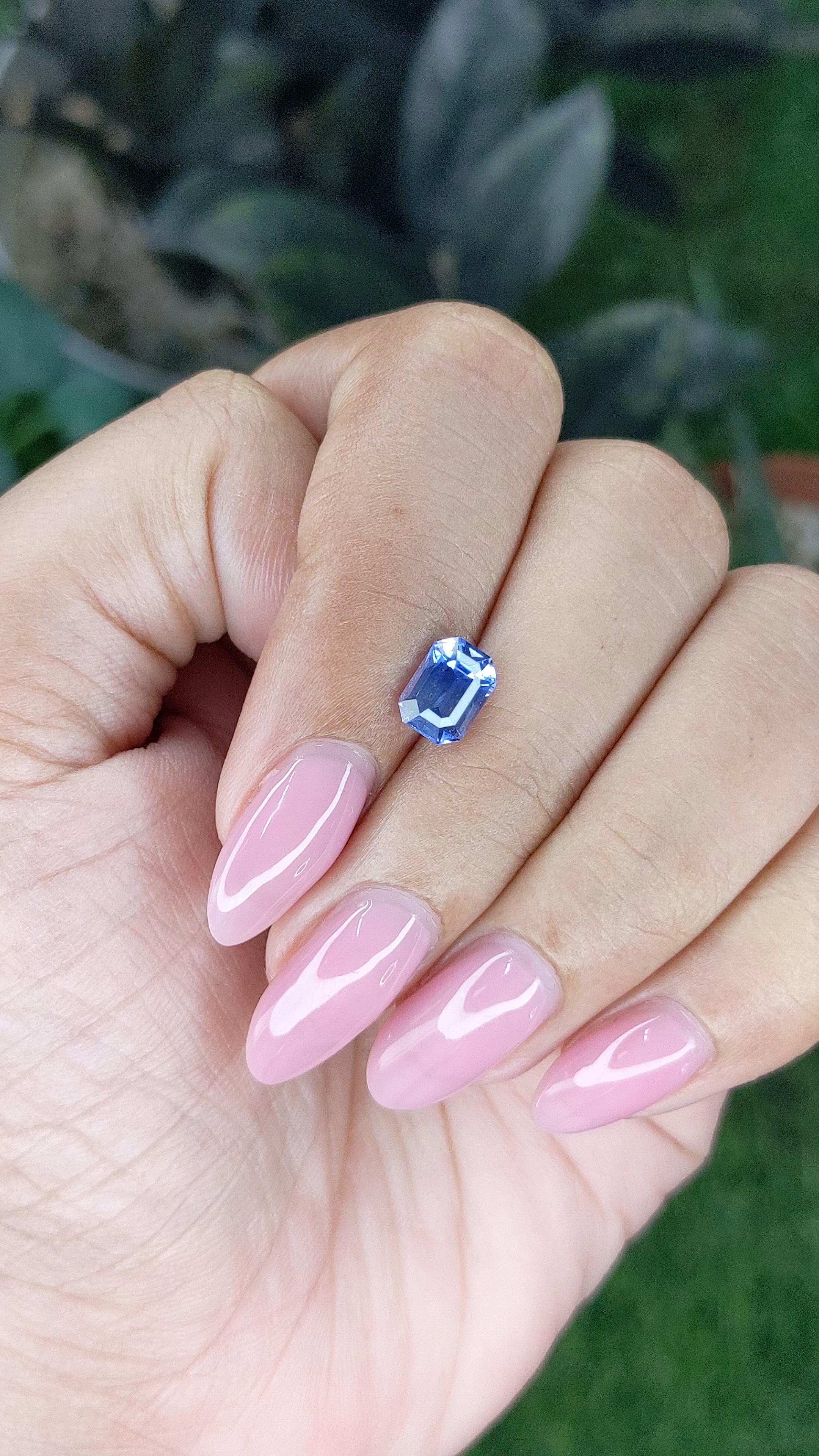 1.59 Ct. Blue Sapphire from Ceylon (Sri Lanka) Size Video
