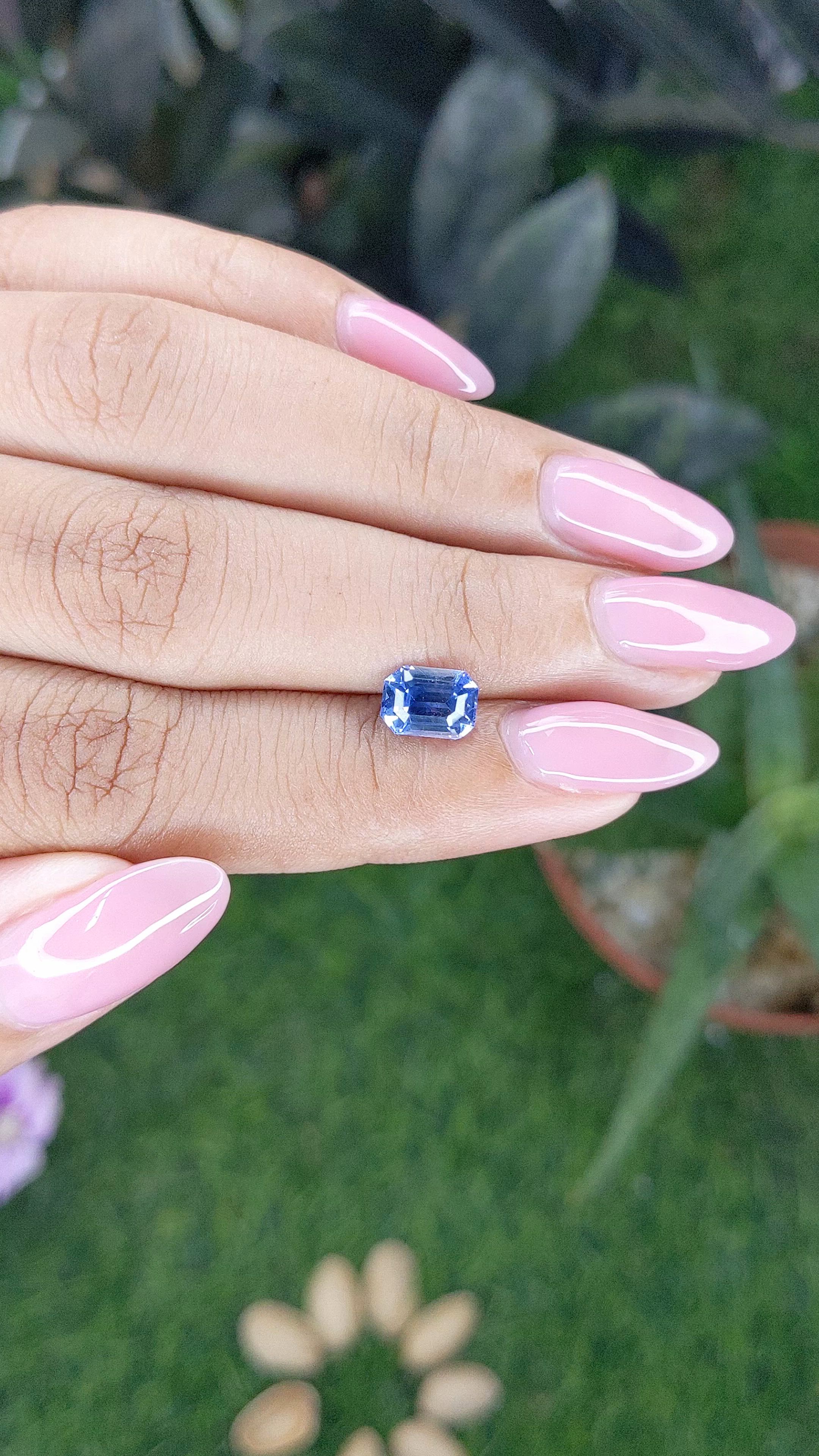 1.59 Ct. Blue Sapphire from Ceylon (Sri Lanka) Size Video