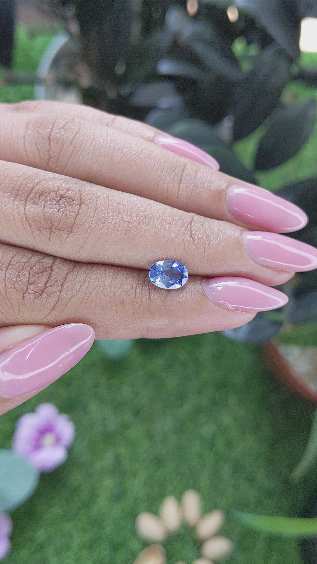 1.12 Ct. Blue Sapphire from Ceylon (Sri Lanka) Size Video