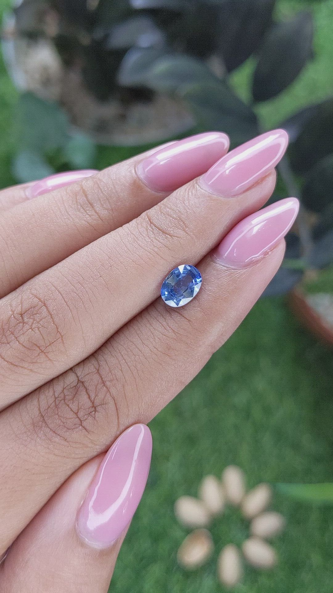 1.12 Ct. Blue Sapphire from Ceylon (Sri Lanka) Size Video