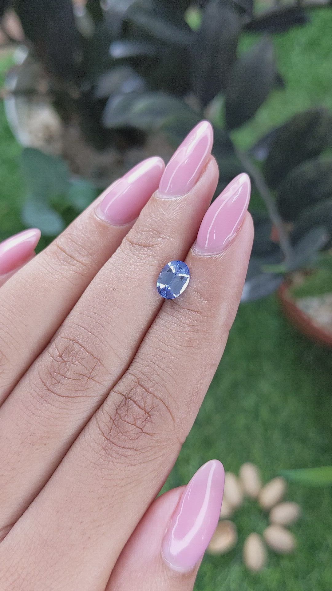 1.06 Ct. Blue Sapphire from Ceylon (Sri Lanka) Size Video