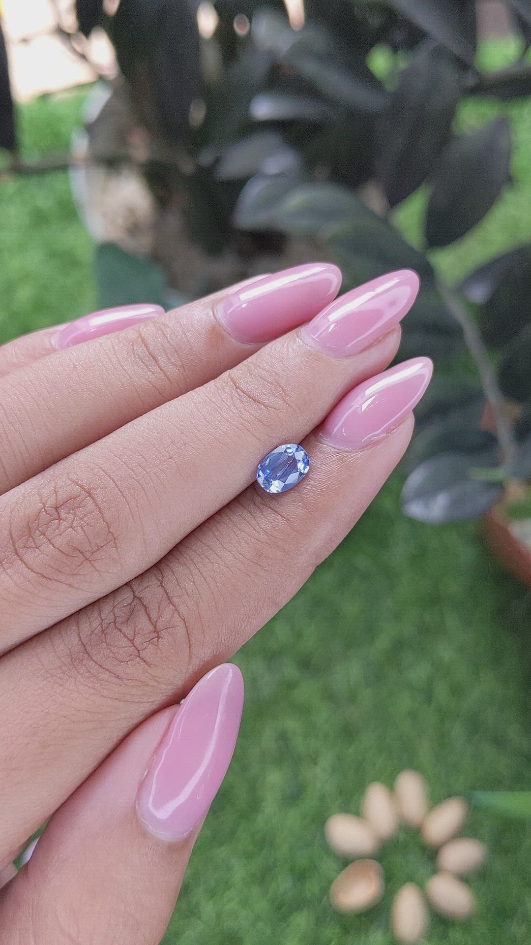 0.86 Ct. Blue Sapphire from Ceylon (Sri Lanka) Size Video