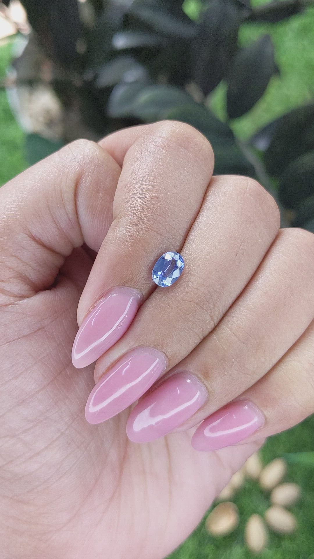 0.86 Ct. Blue Sapphire from Ceylon (Sri Lanka) Size Video