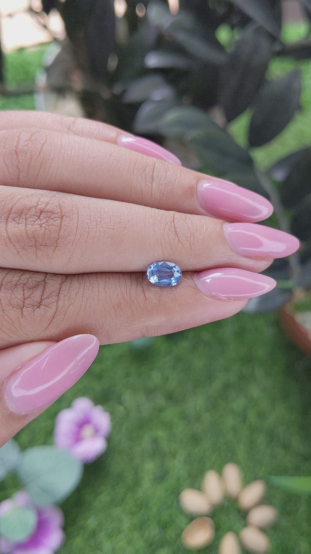 0.86 Ct. Blue Sapphire from Ceylon (Sri Lanka) Size Video