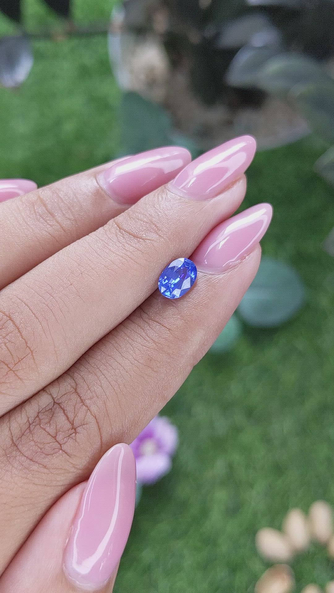 0.91 Ct. Blue Sapphire from Ceylon (Sri Lanka) Size Video
