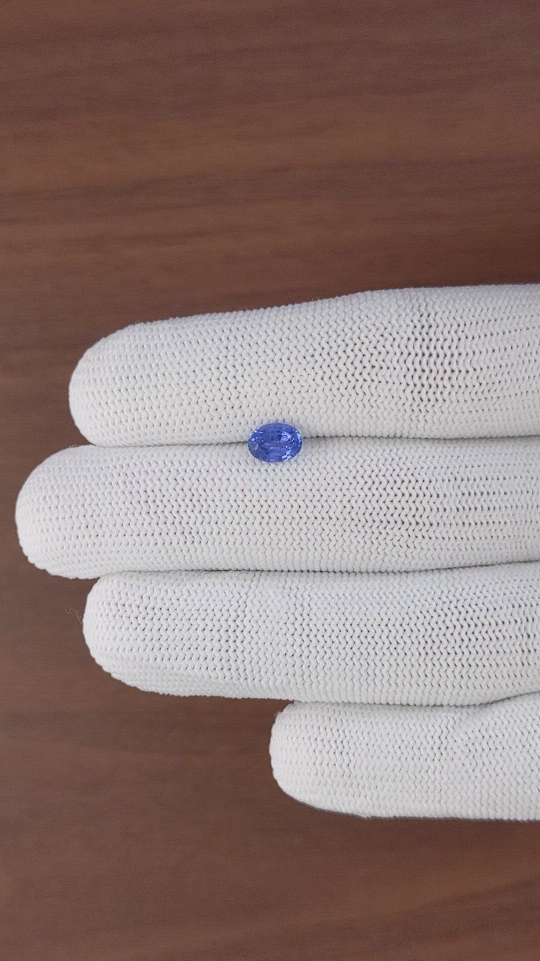 0.91 Ct. Blue Sapphire from Ceylon (Sri Lanka) Size Video