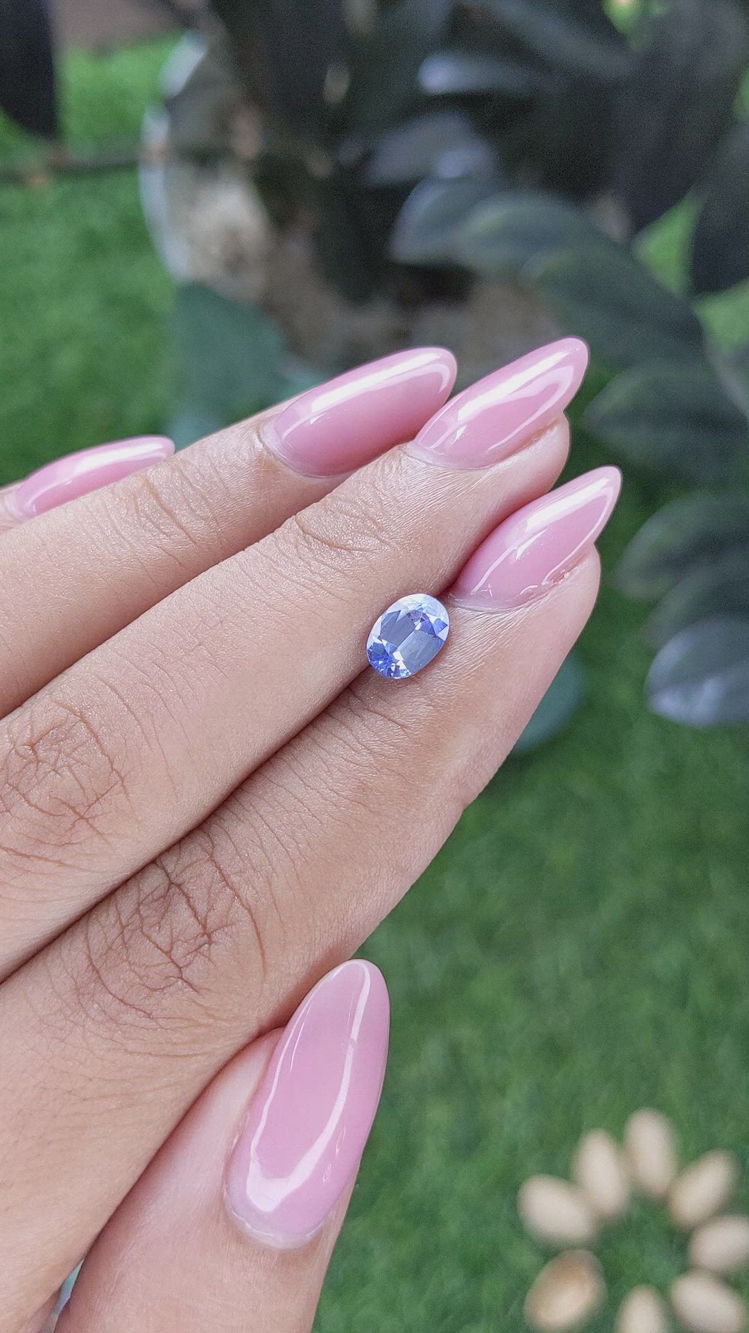 0.99 Ct. Blue Sapphire from Ceylon (Sri Lanka) Size Video