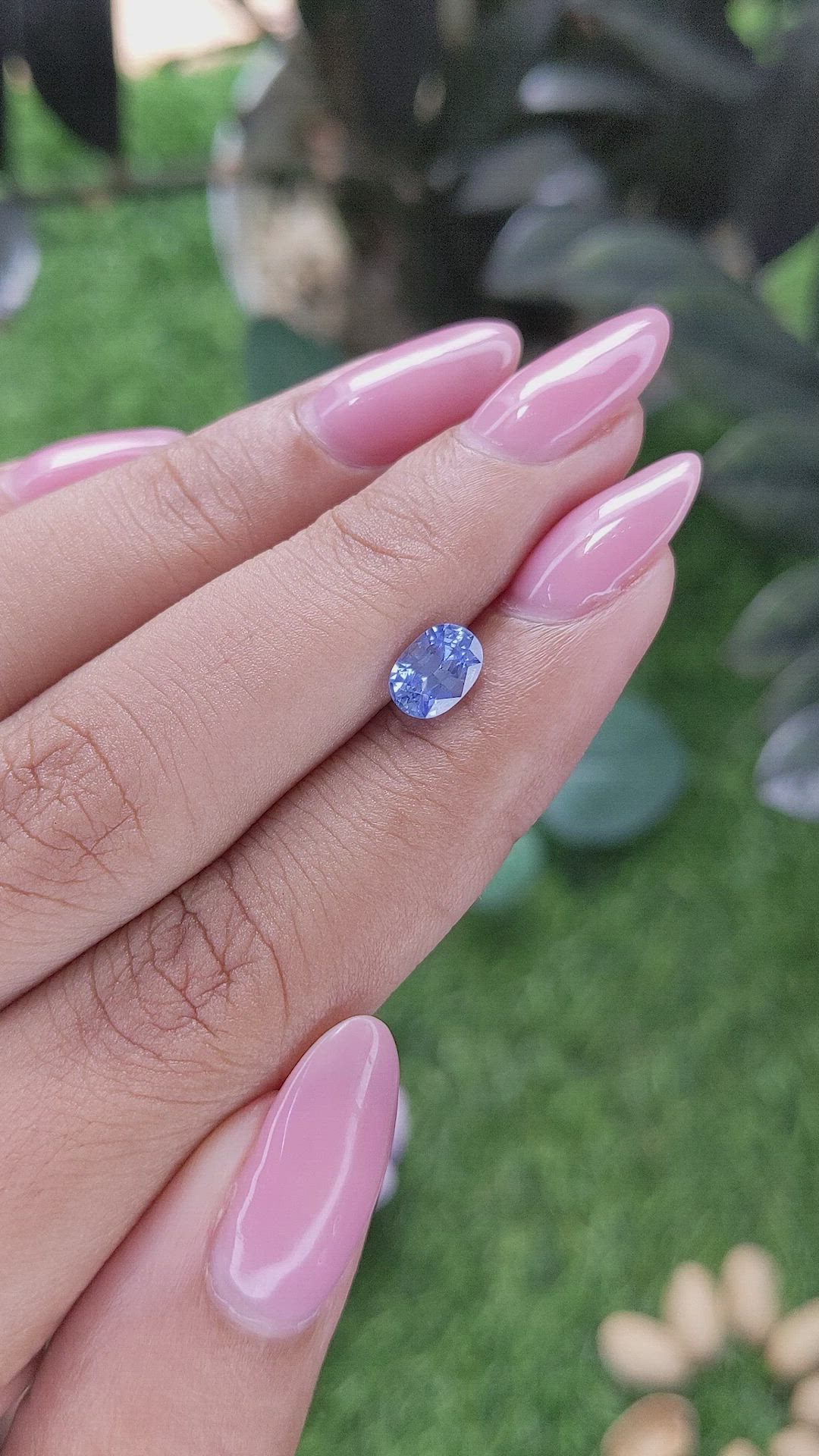 1.03 Ct. Blue Sapphire from Ceylon (Sri Lanka) Size Video