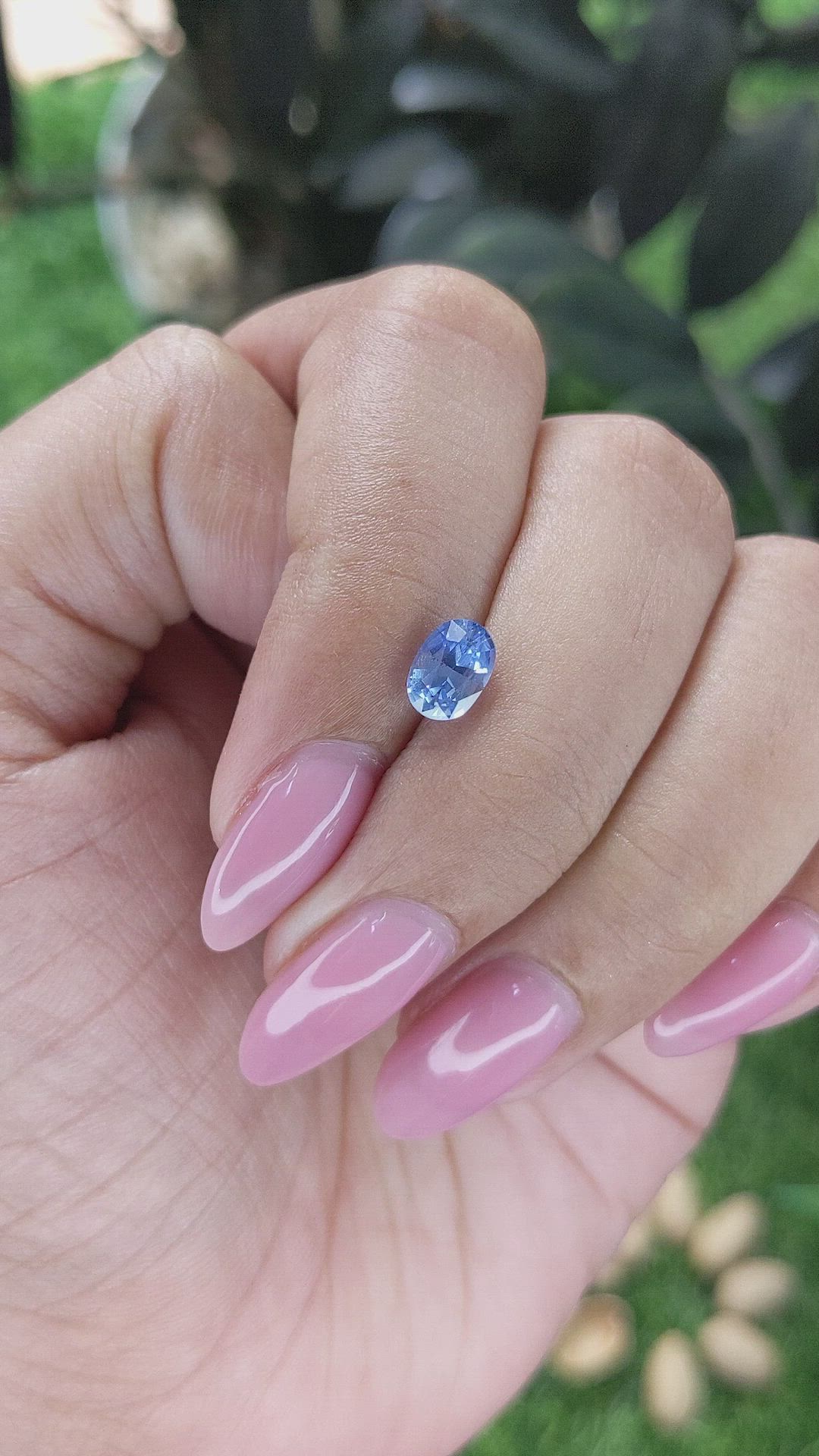 1.03 Ct. Blue Sapphire from Ceylon (Sri Lanka) Size Video