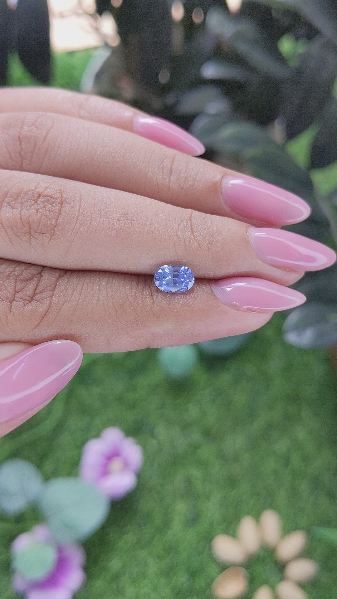 1.03 Ct. Blue Sapphire from Ceylon (Sri Lanka) Size Video