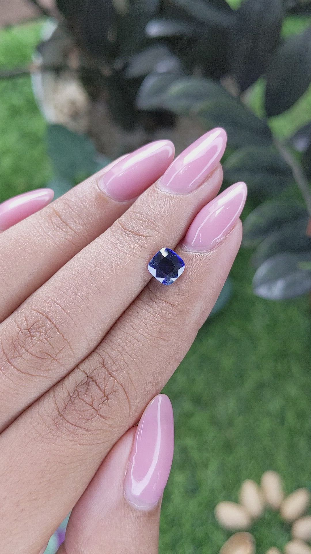 1.08 Ct. Blue Sapphire from Ceylon (Sri Lanka) Size Video