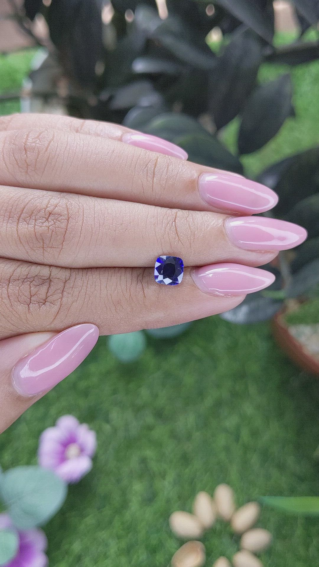 1.08 Ct. Blue Sapphire from Ceylon (Sri Lanka) Size Video