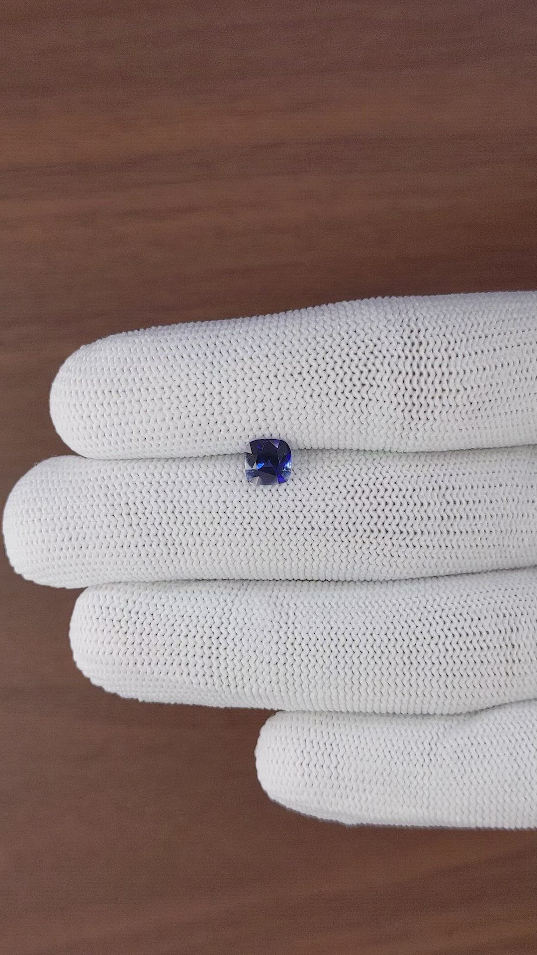 1.08 Ct. Blue Sapphire from Ceylon (Sri Lanka) Size Video