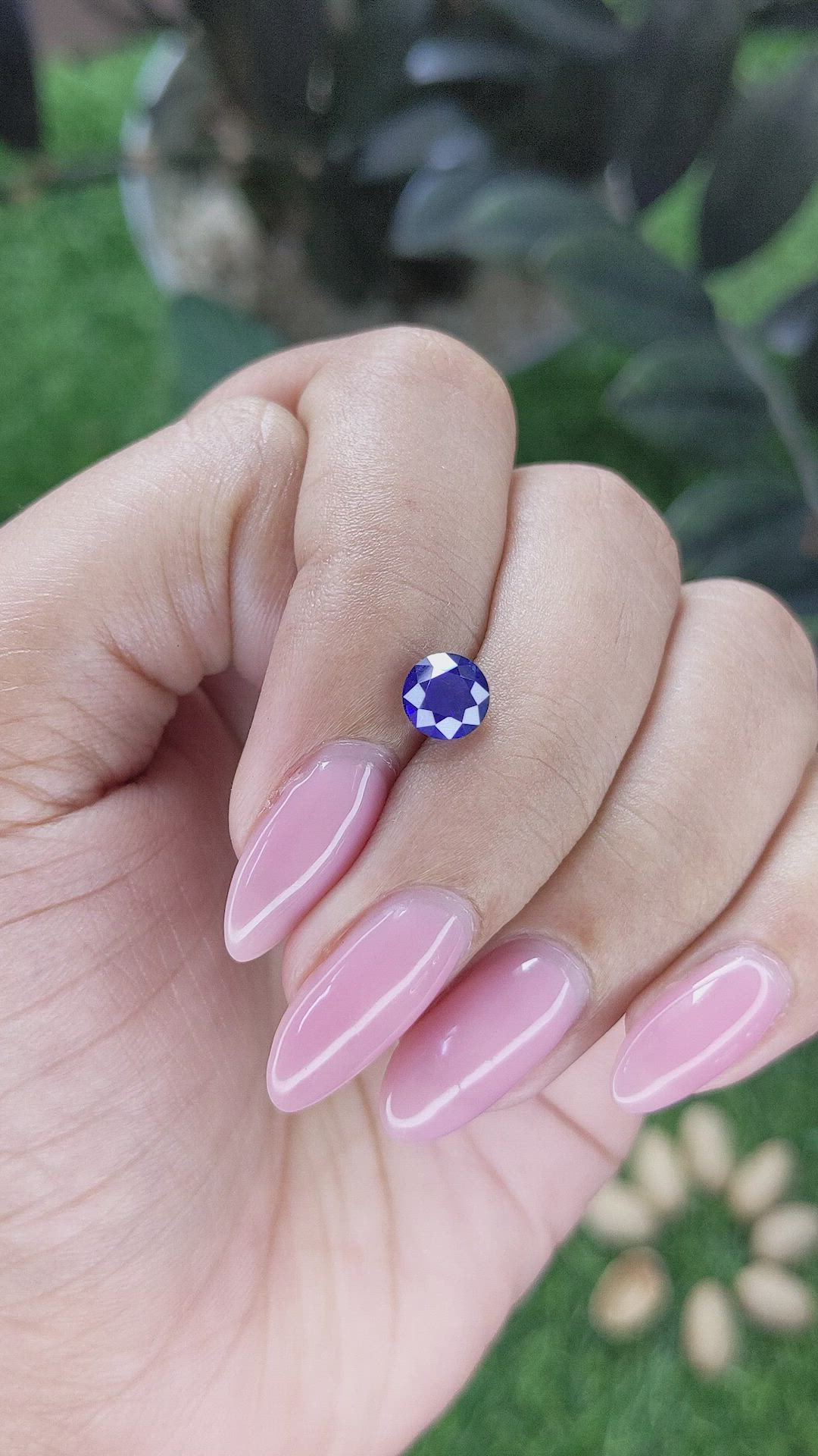 1.29 Ct. Blue Sapphire from Ceylon (Sri Lanka) Size Video