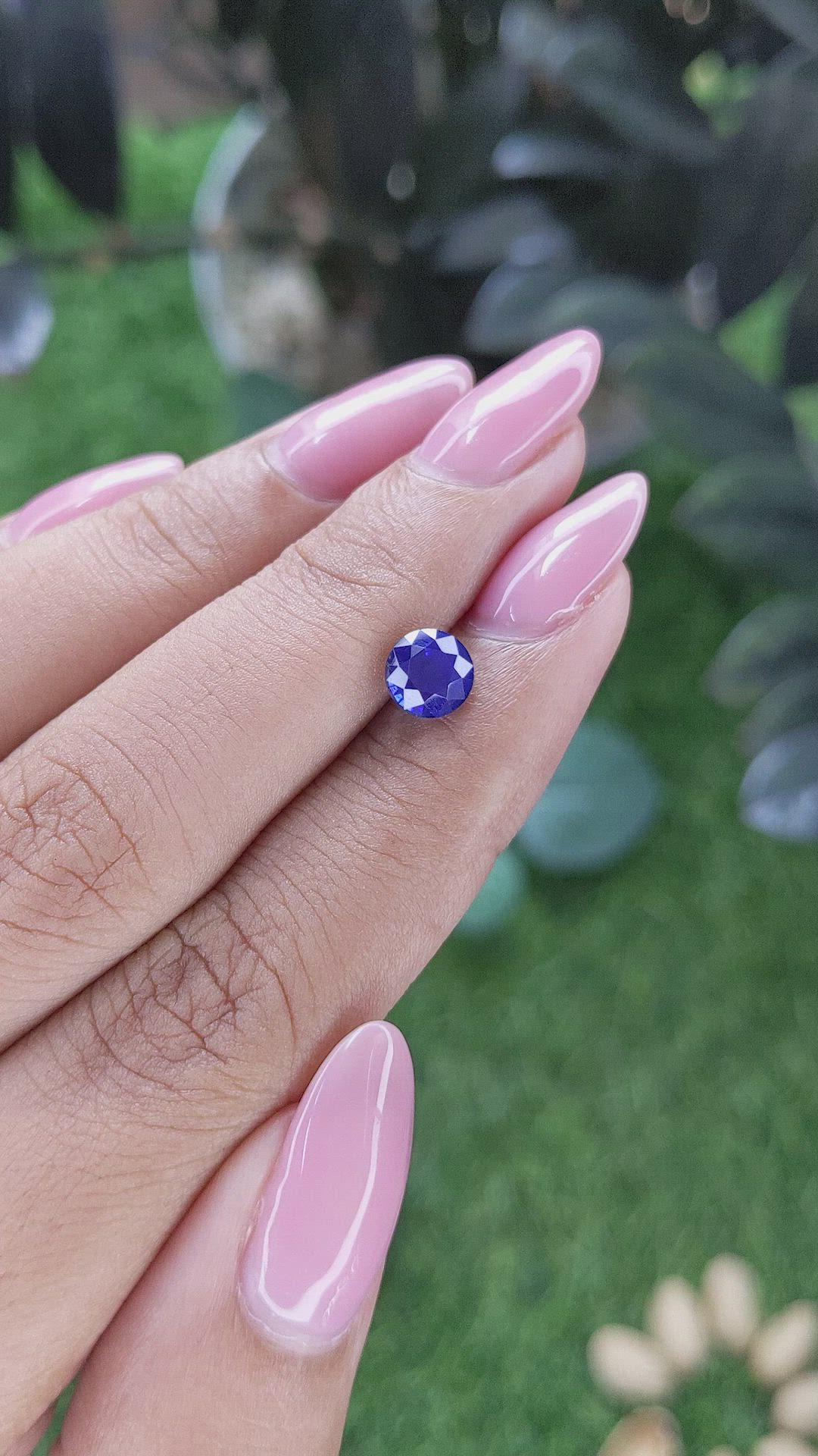 1.29 Ct. Blue Sapphire from Ceylon (Sri Lanka) Size Video