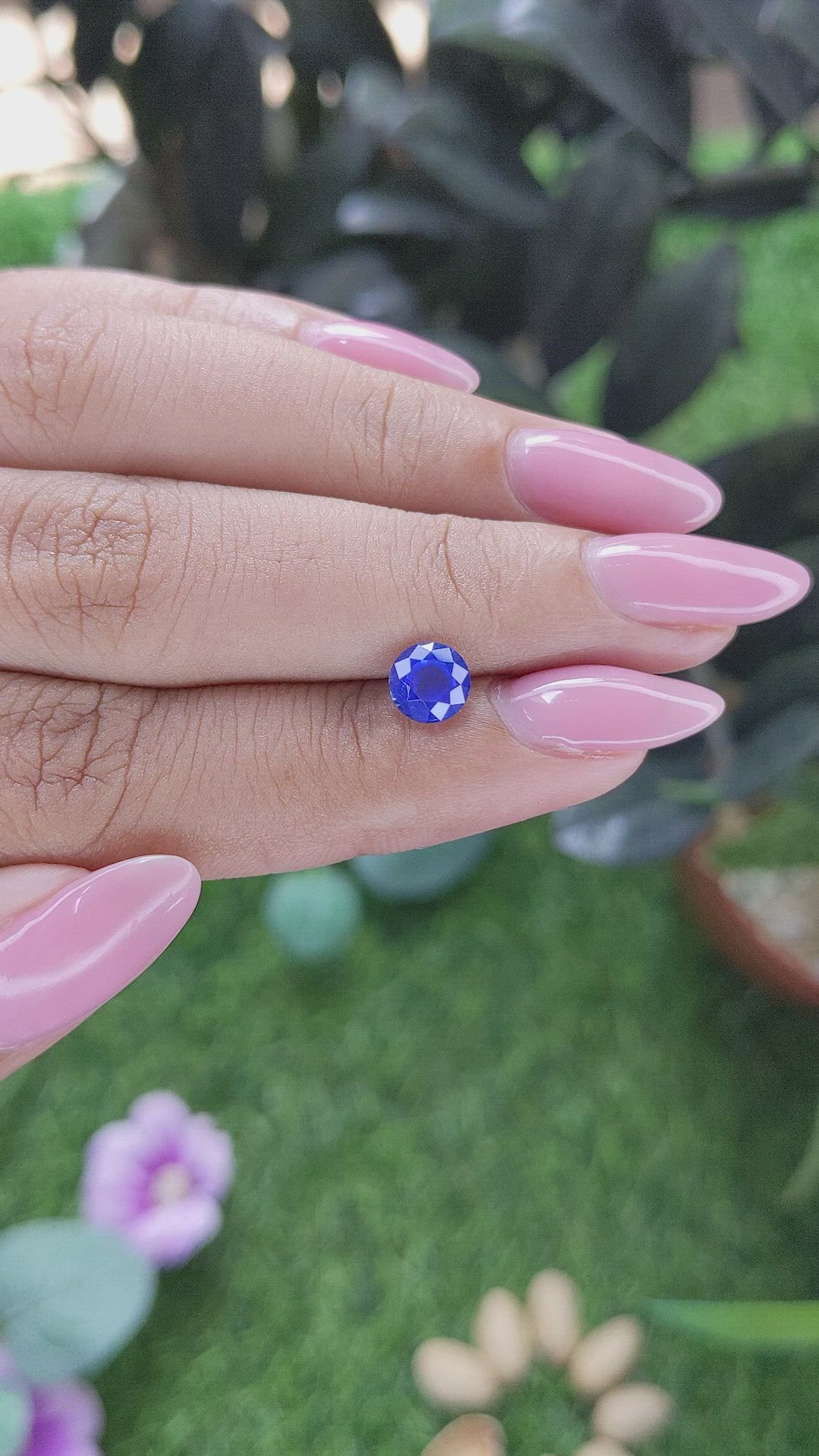 1.11 Ct. Blue Sapphire from Ceylon (Sri Lanka) Size Video