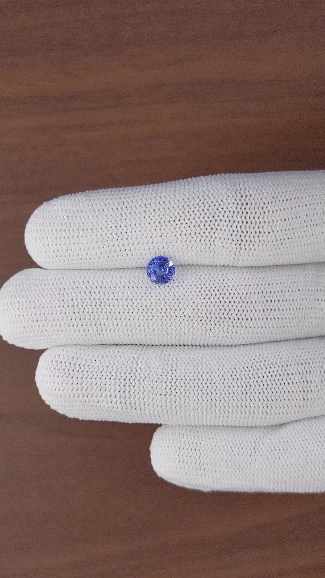 1.08 Ct. Blue Sapphire from Ceylon (Sri Lanka) Size Video