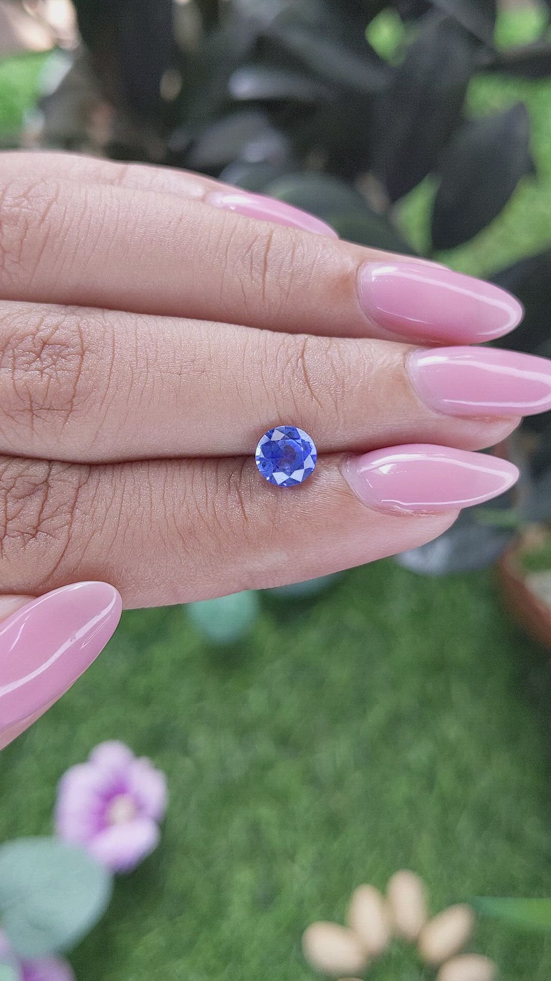 1.08 Ct. Blue Sapphire from Ceylon (Sri Lanka) Size Video