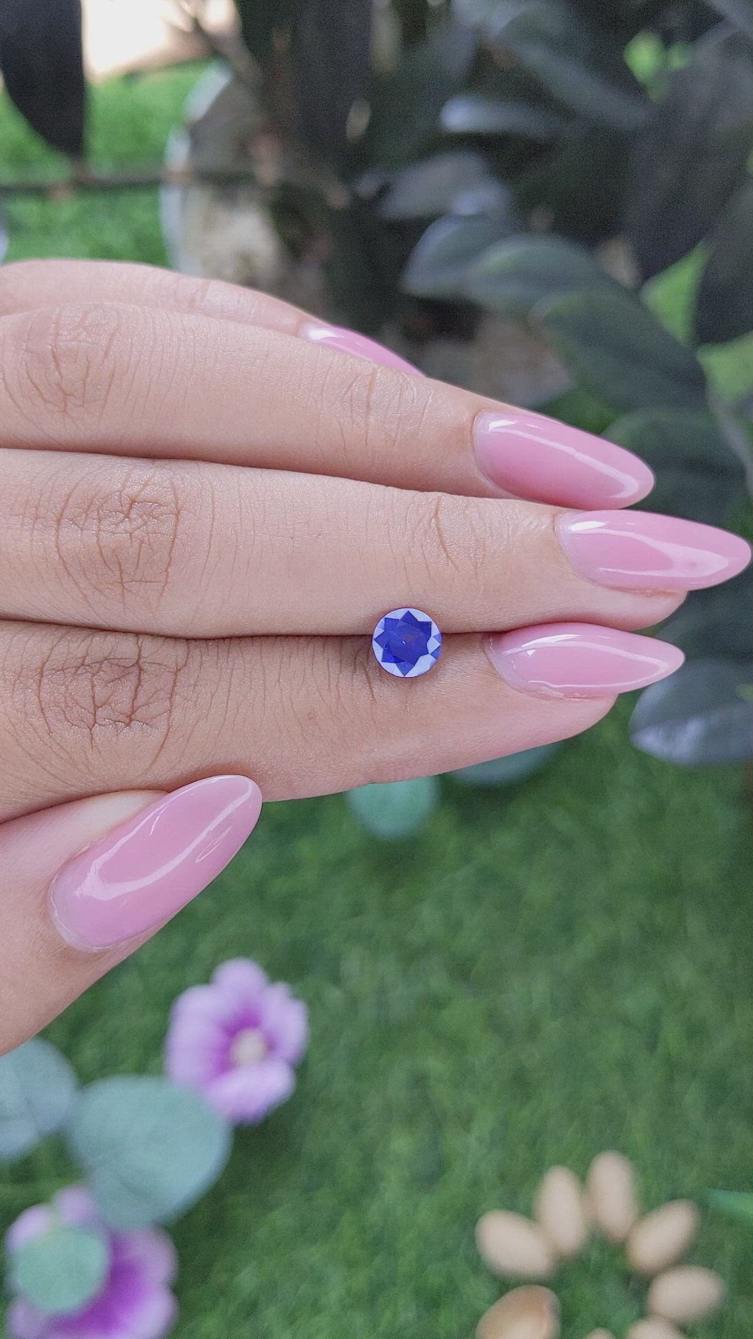 0.87 Ct. Blue Sapphire from Ceylon (Sri Lanka) Size Video
