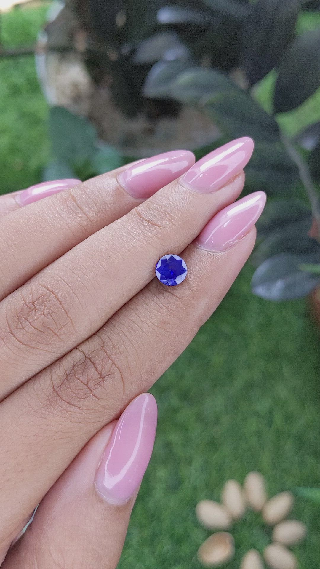 0.87 Ct. Blue Sapphire from Ceylon (Sri Lanka) Size Video