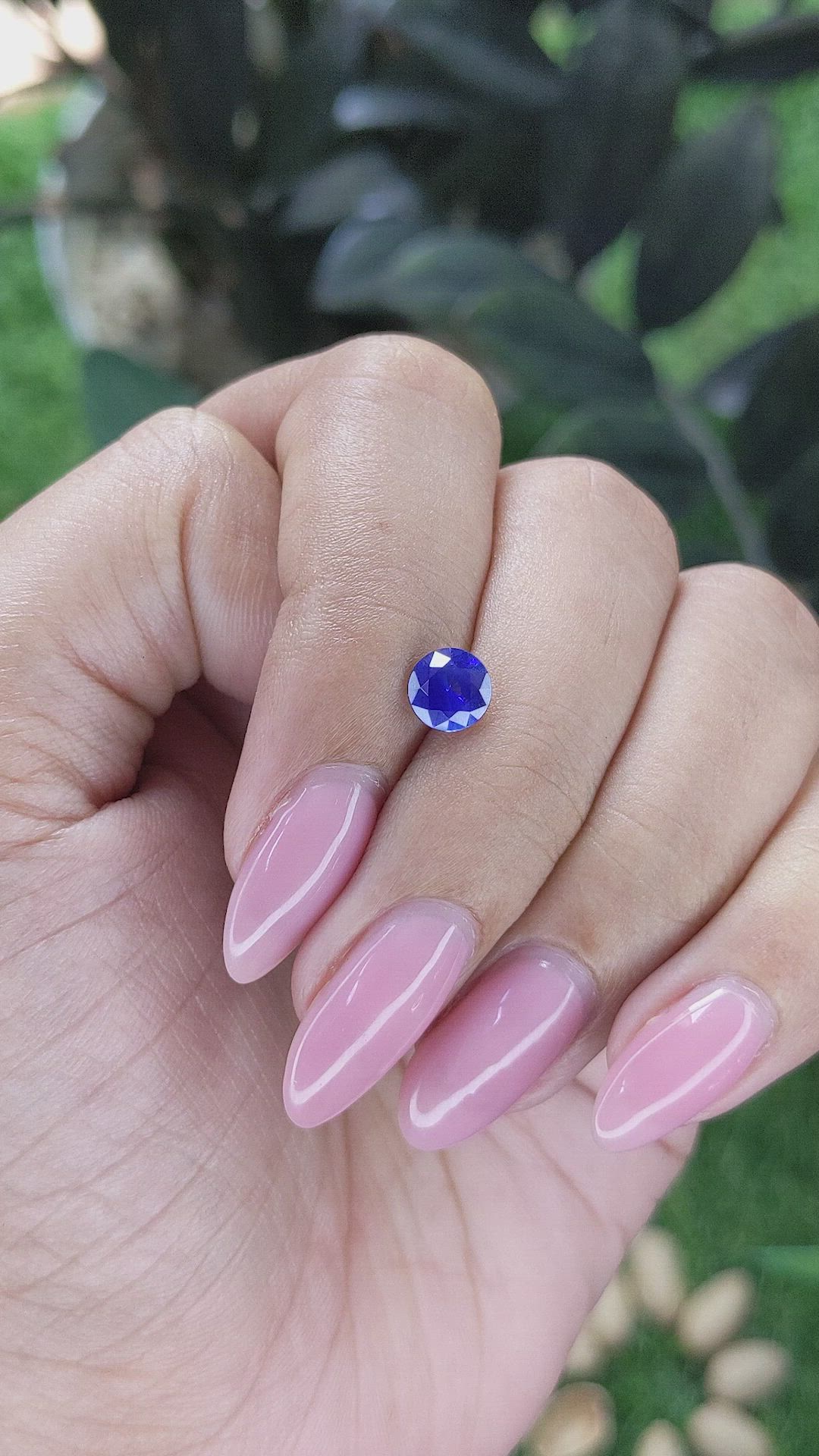 0.87 Ct. Blue Sapphire from Ceylon (Sri Lanka) Size Video