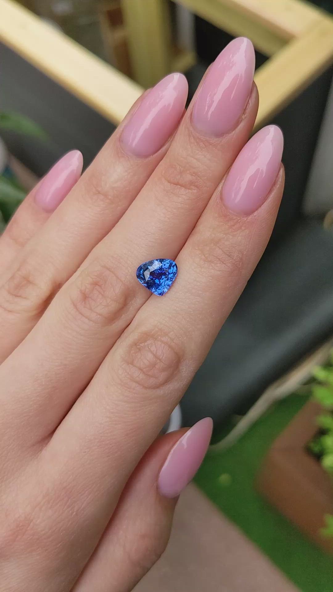 2.83 Ct. Blue Sapphire from Ceylon (Sri Lanka) Size Video