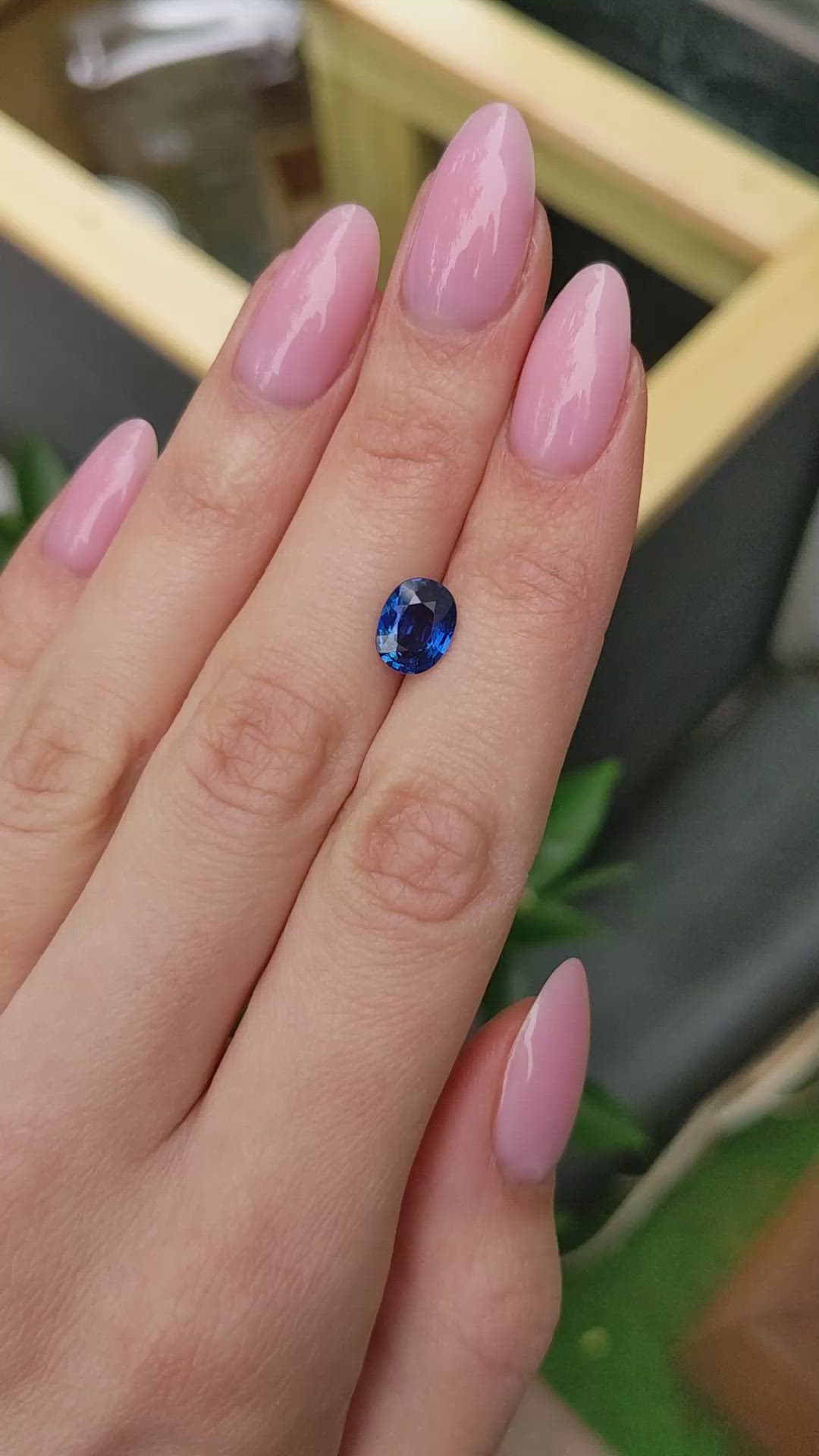 2.14 Ct. Blue Sapphire from Ceylon (Sri Lanka) Size Video