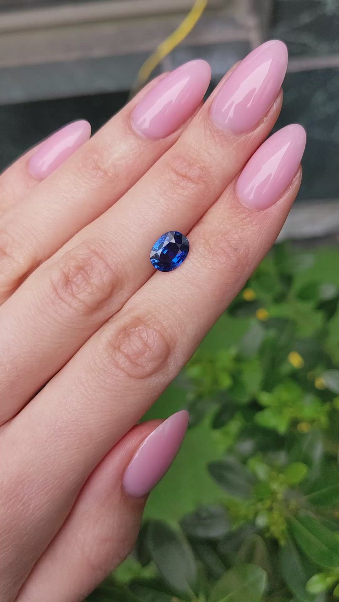 2.14 Ct. Blue Sapphire from Ceylon (Sri Lanka) Size Video
