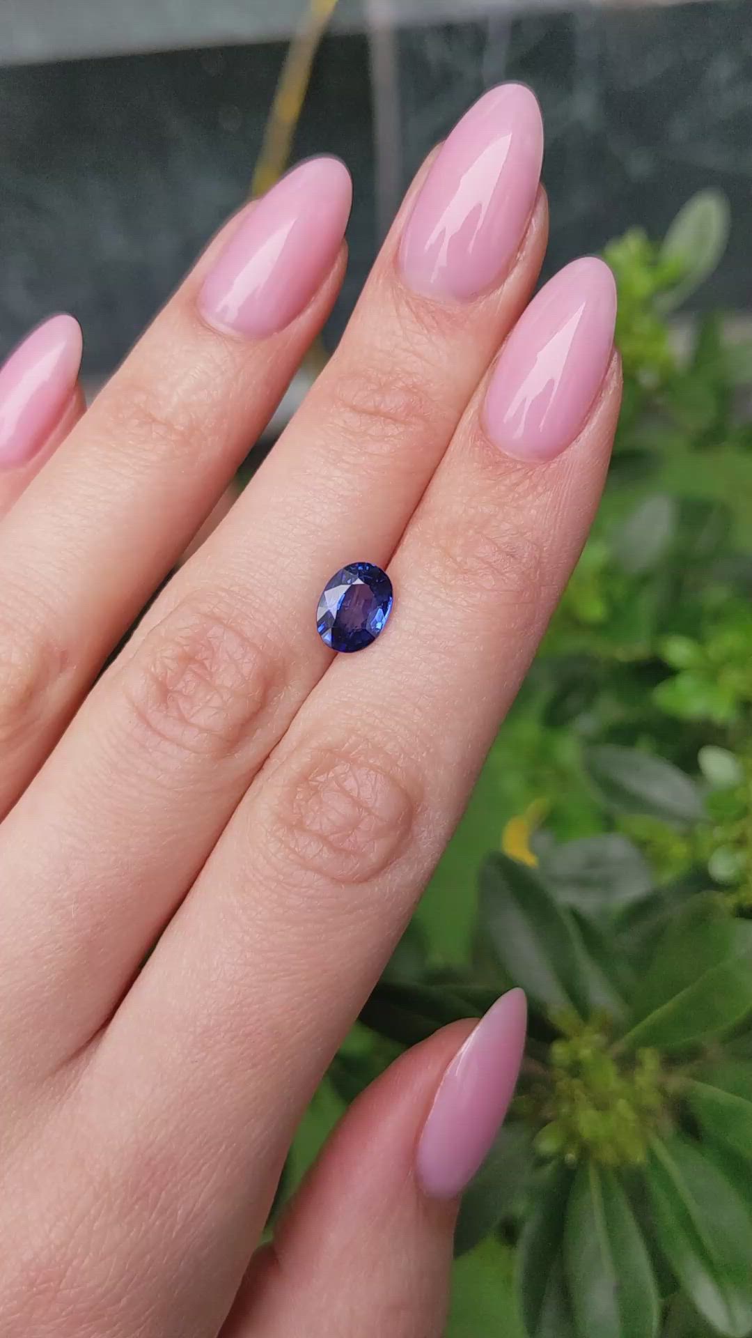 2.17 Ct. Blue Sapphire from Ceylon (Sri Lanka) Size Video