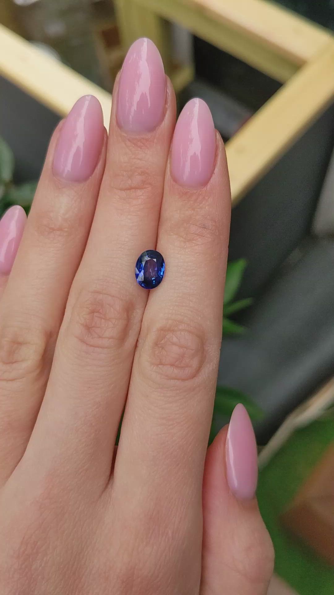 2.17 Ct. Blue Sapphire from Ceylon (Sri Lanka) Size Video