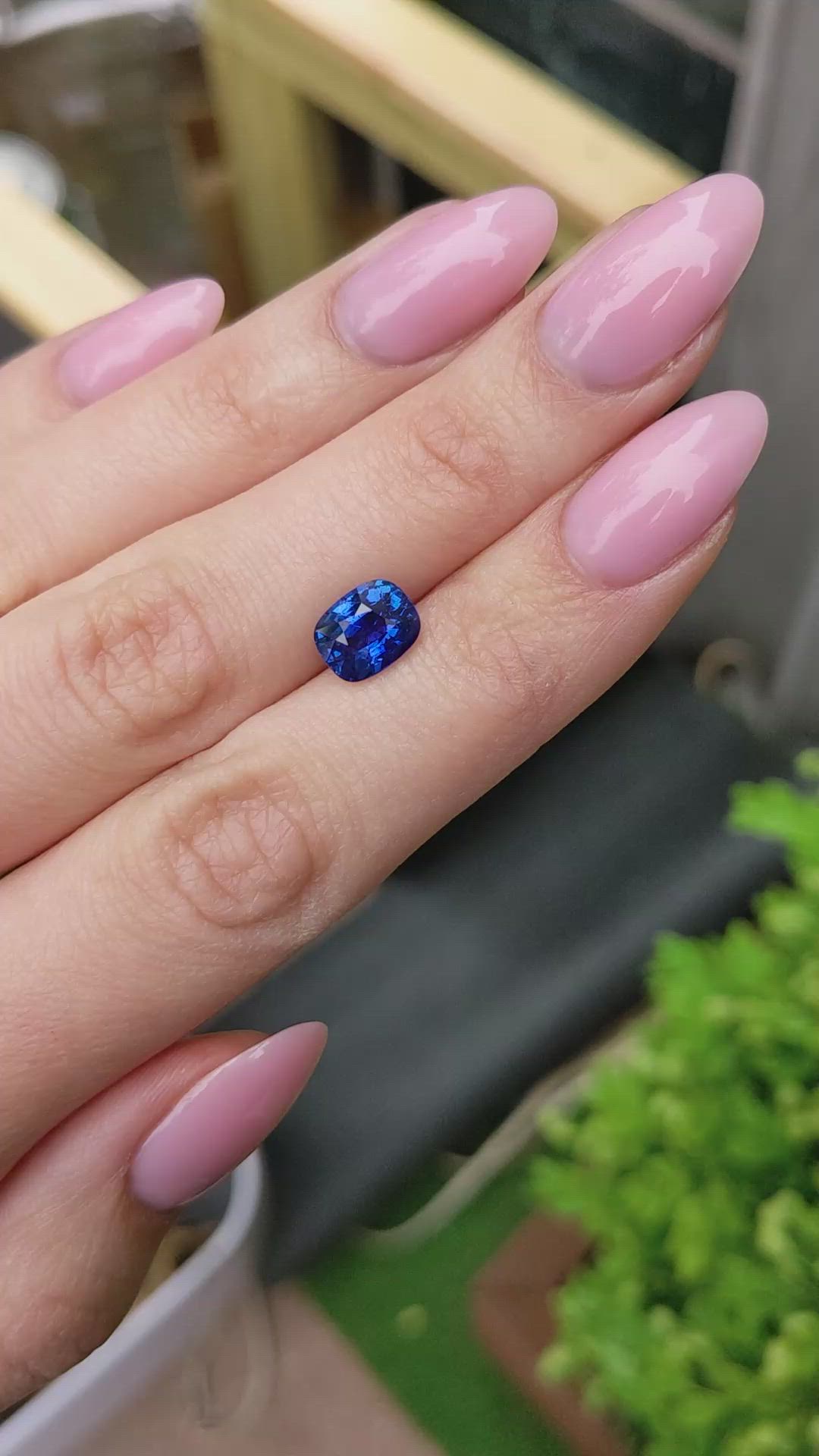 2.56 Ct. Blue Sapphire from Ceylon (Sri Lanka) Size Video