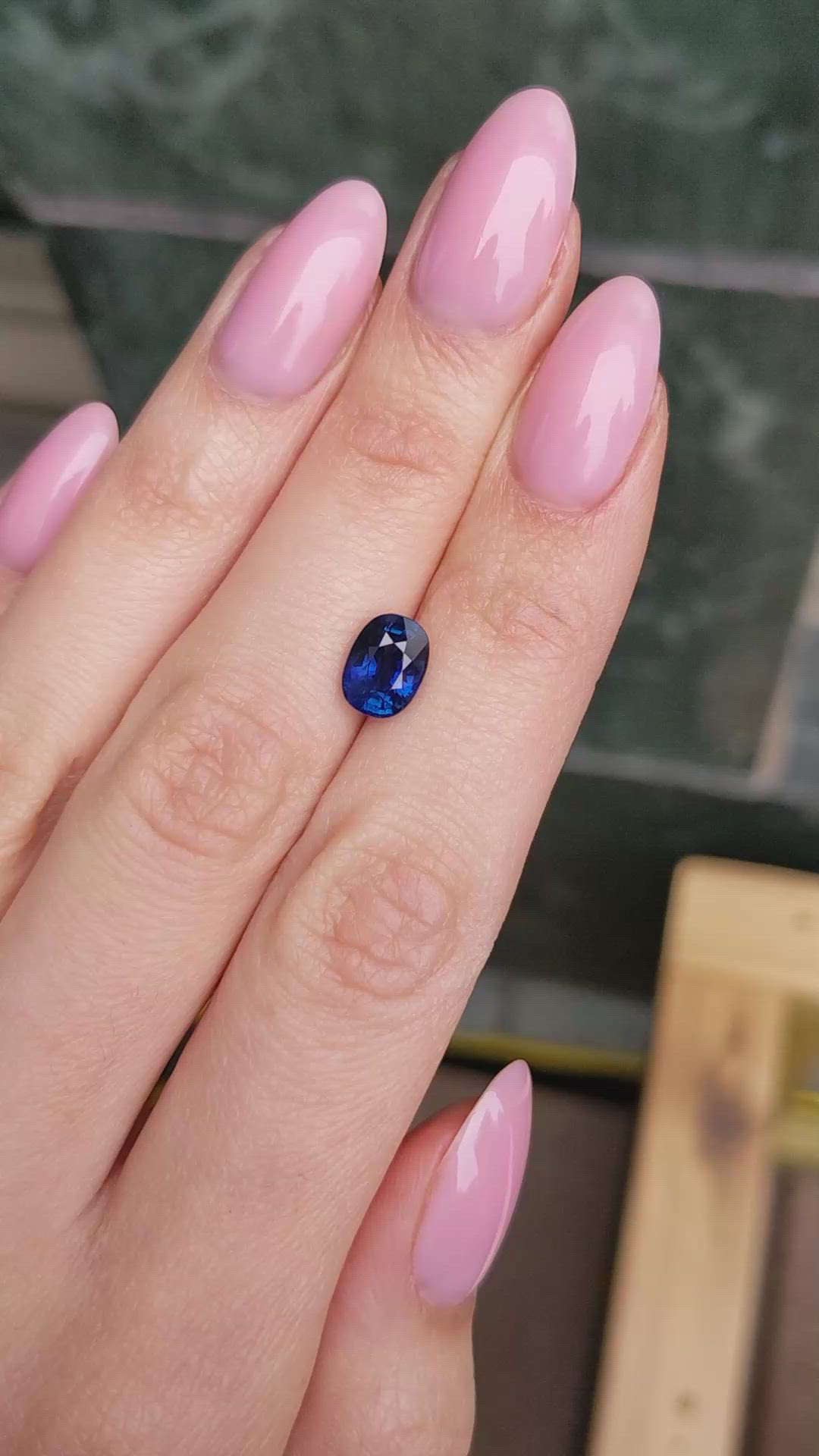 2.38 Ct. Blue Sapphire from Ceylon (Sri Lanka) Size Video