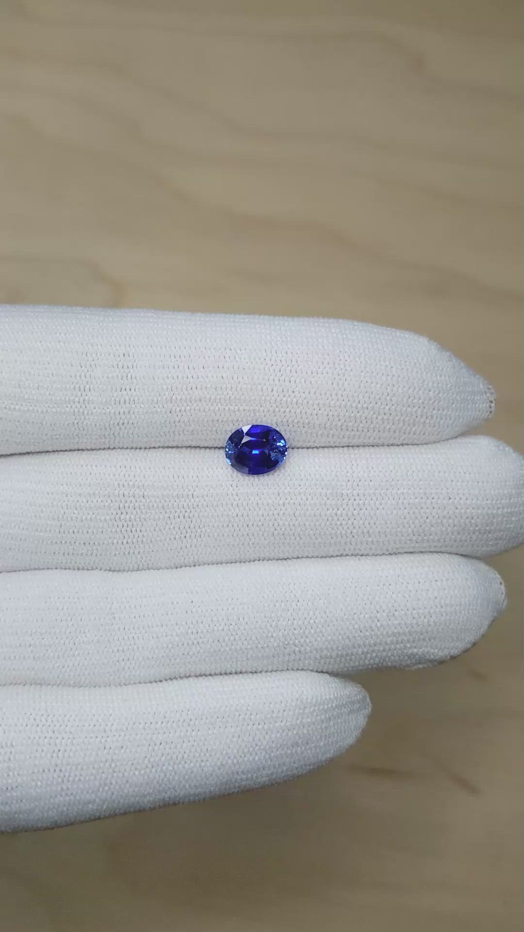 2.20 Ct. Blue Sapphire from Ceylon (Sri Lanka) Size Video