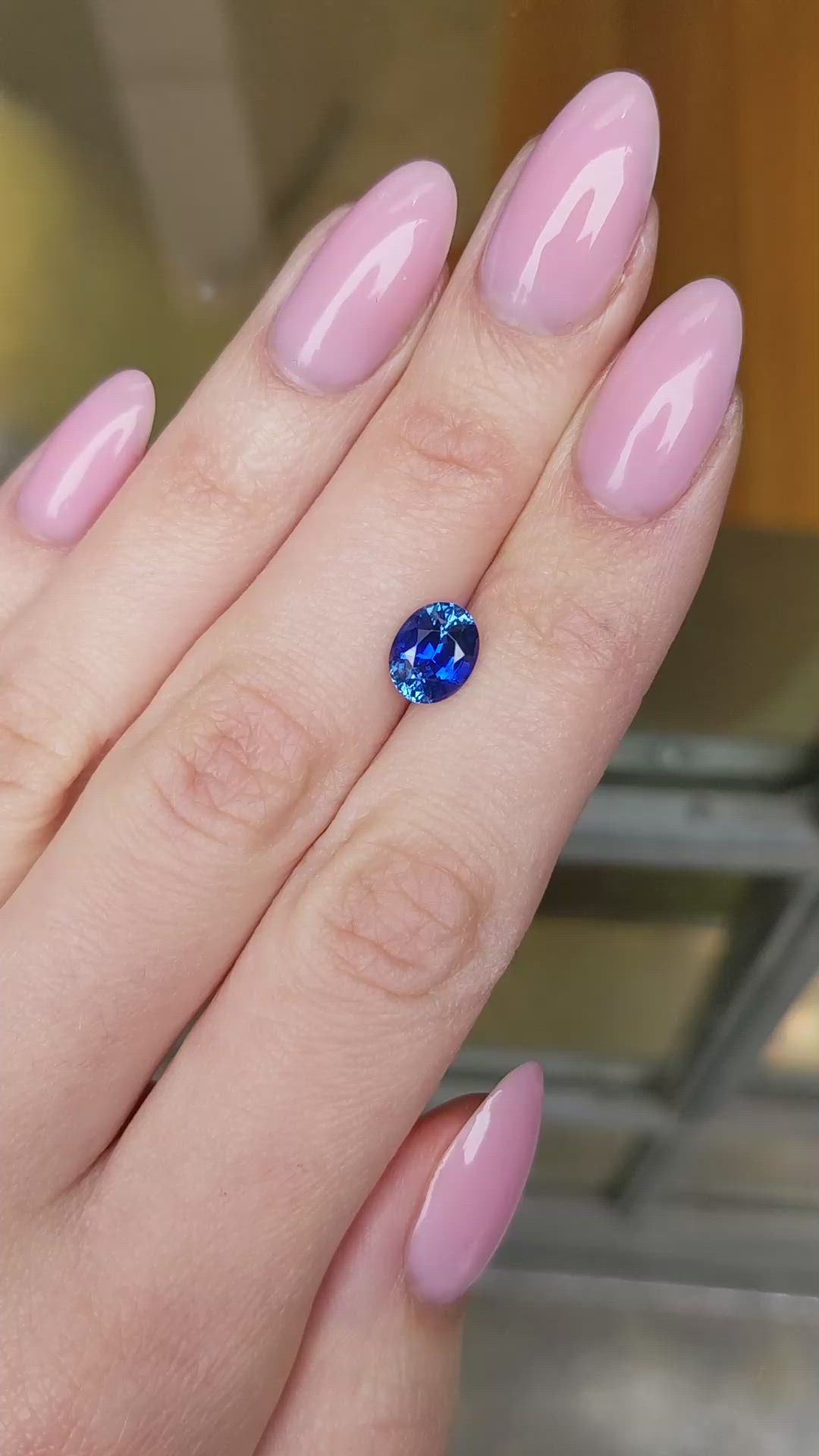 2.20 Ct. Blue Sapphire from Ceylon (Sri Lanka) Size Video