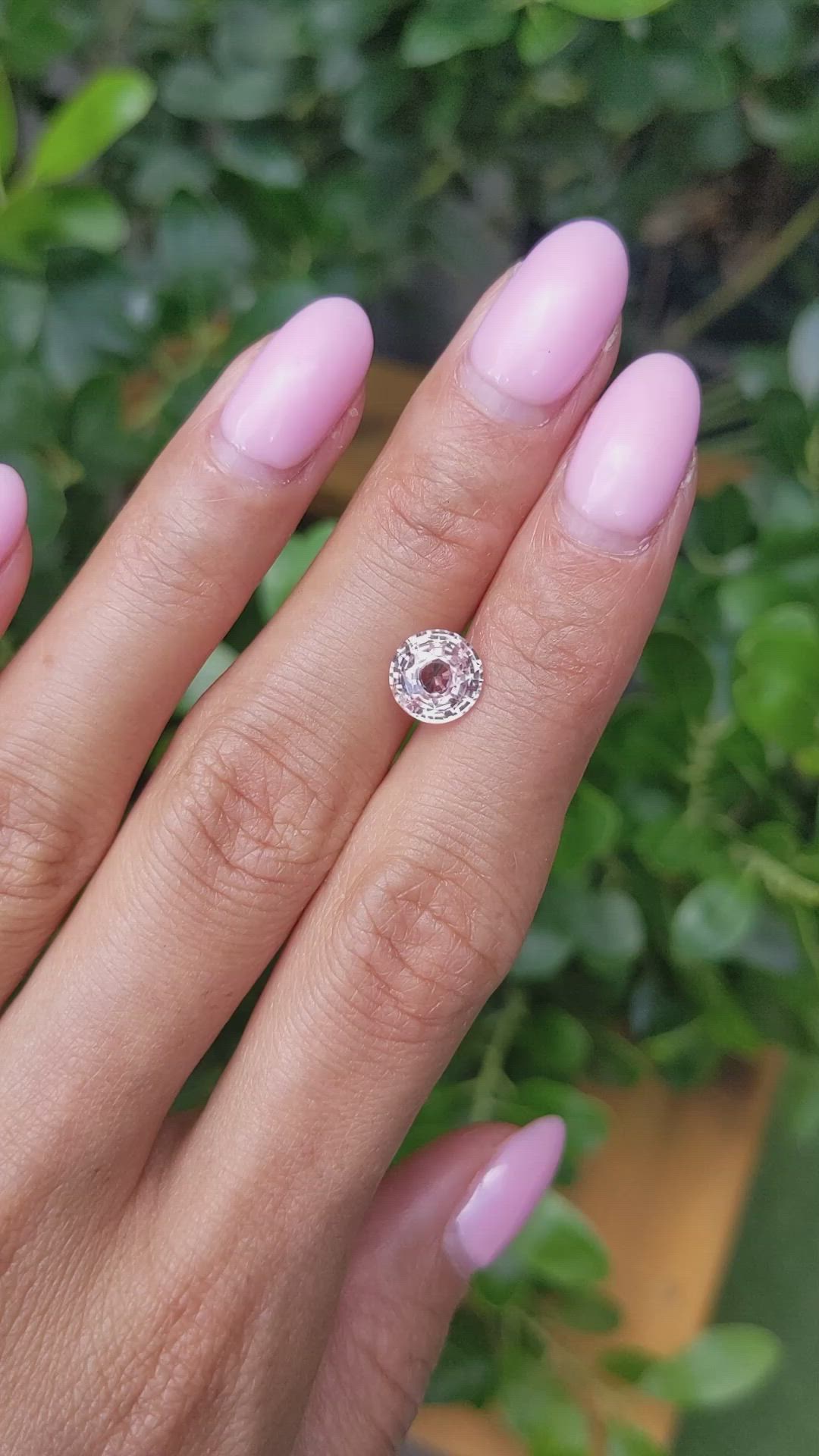 2.25 Ct. Peach Sapphire from Ceylon (Sri Lanka) Size Video