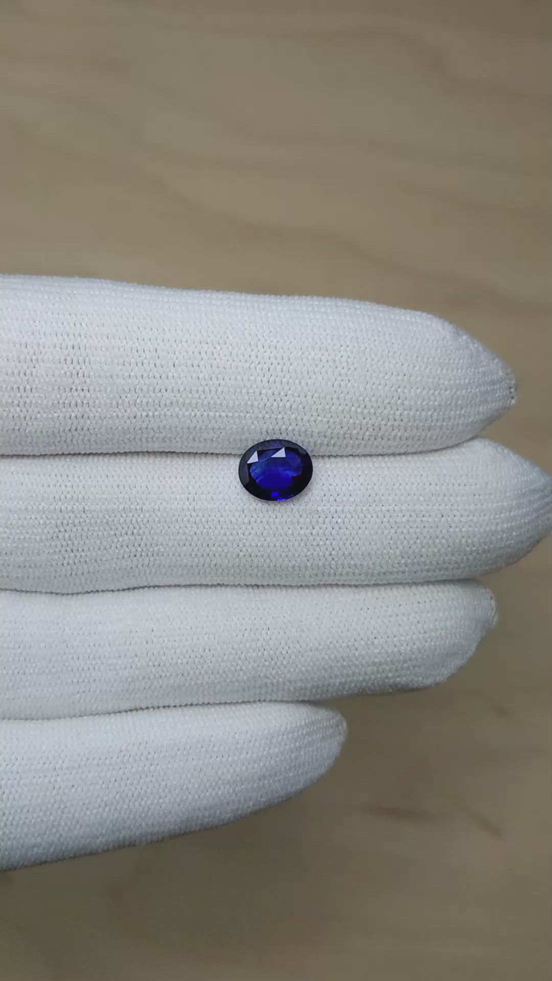 1.78 Ct. Blue Sapphire from Ceylon (Sri Lanka) Size Video