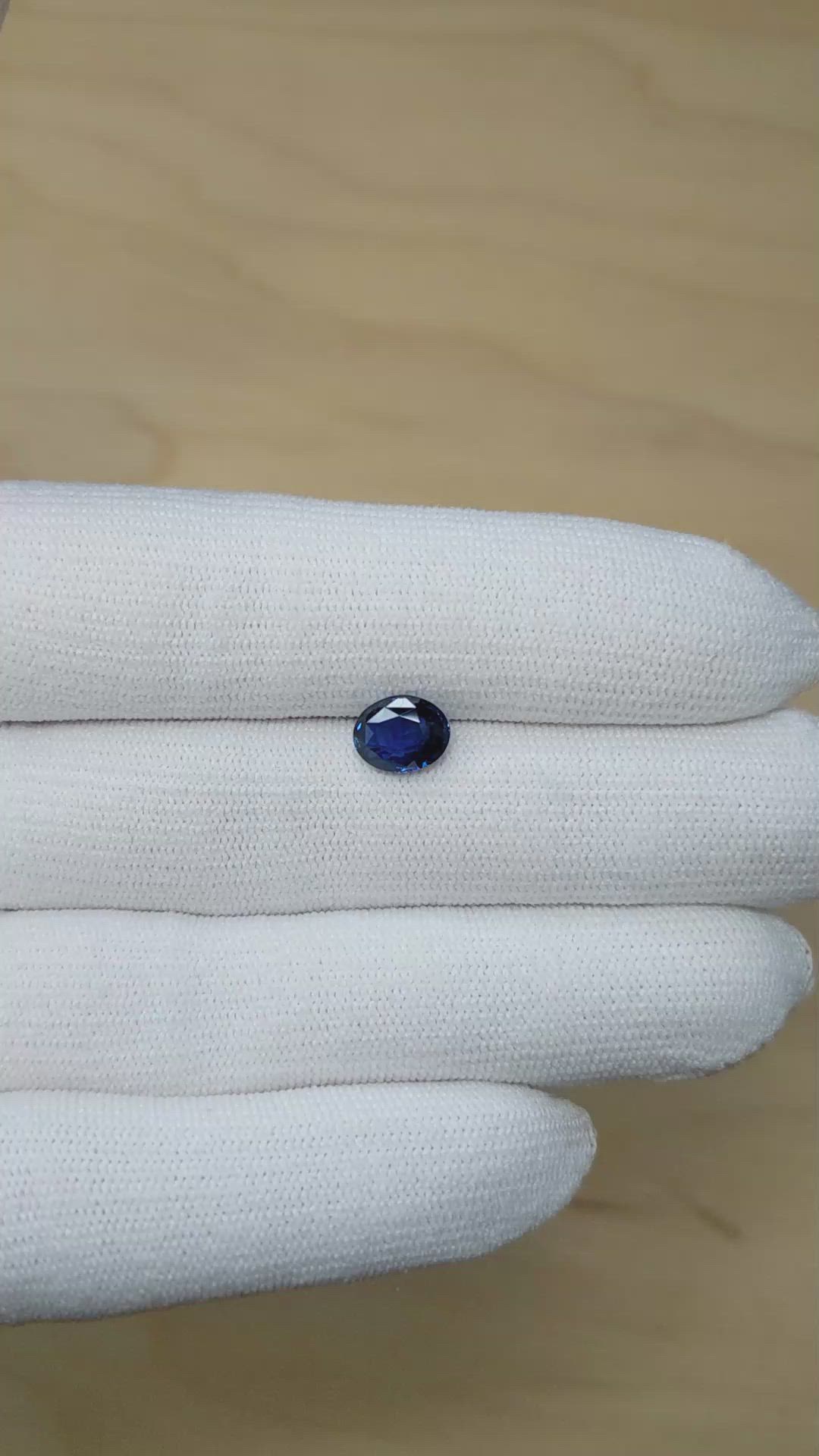 2.06 Ct. Blue Sapphire from Ceylon (Sri Lanka) Size Video