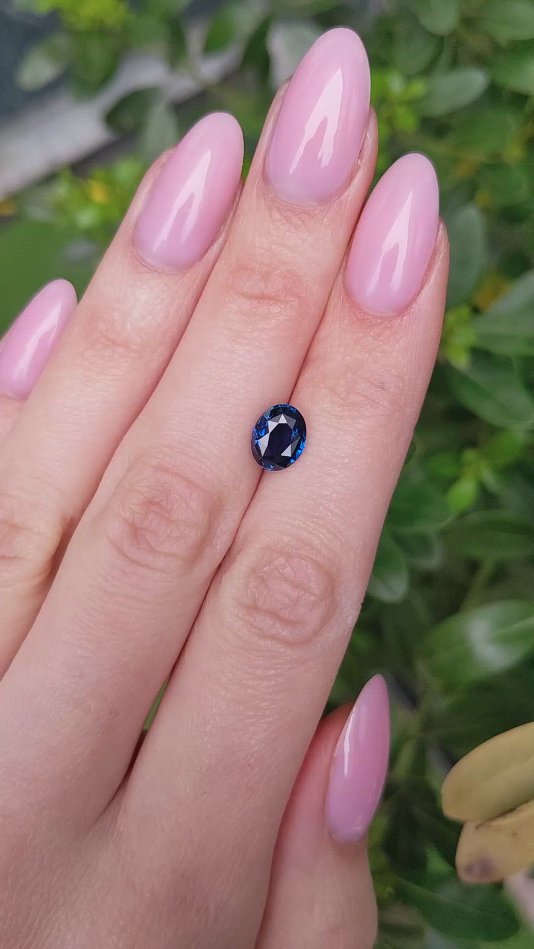 2.06 Ct. Blue Sapphire from Ceylon (Sri Lanka) Size Video
