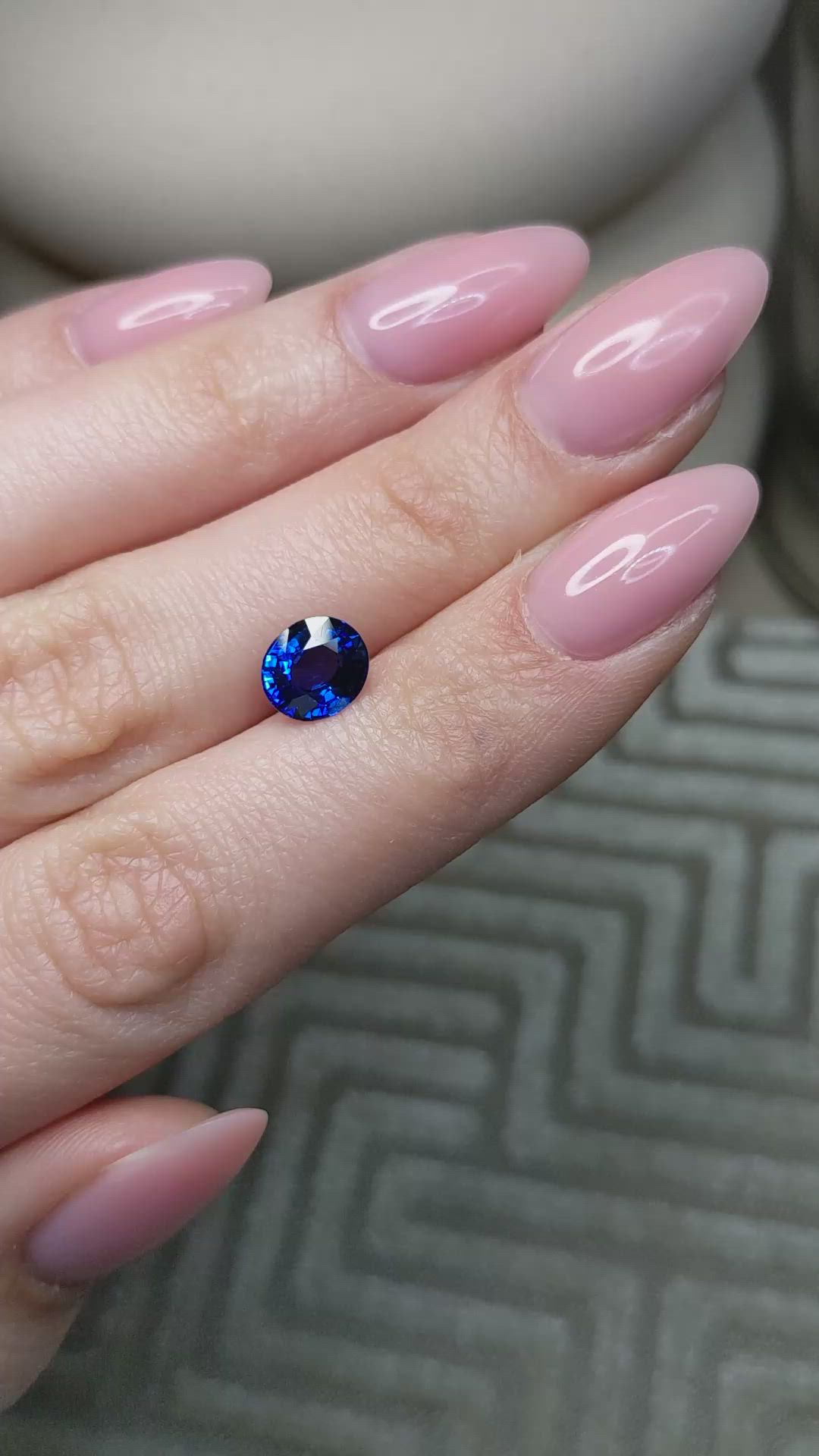 2.24 Ct. Blue Sapphire from Ceylon (Sri Lanka) Size Video