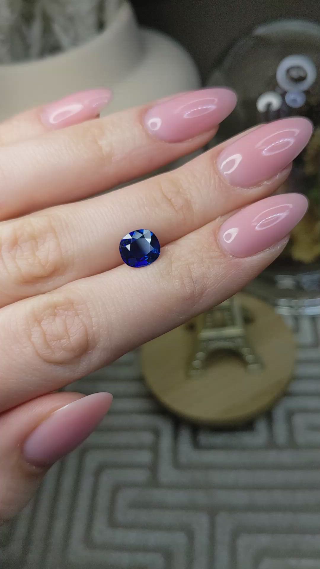 2.27 Ct. Blue Sapphire from Ceylon (Sri Lanka) Size Video