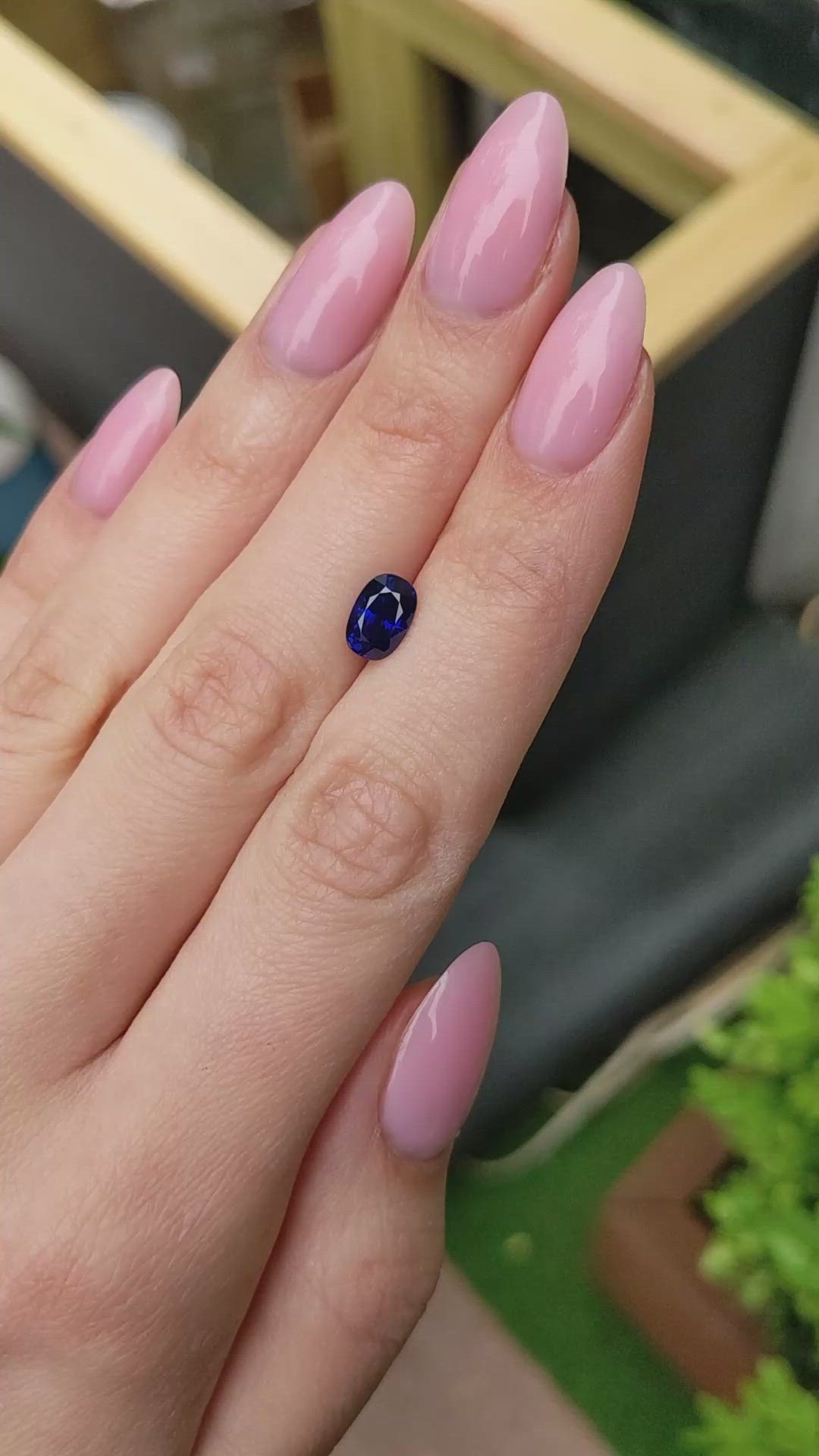 1.90 Ct. Blue Sapphire from Ceylon (Sri Lanka) Size Video