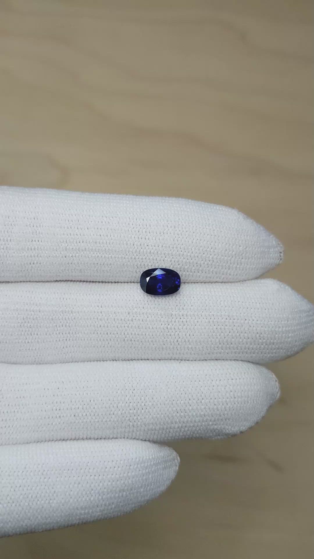 1.90 Ct. Blue Sapphire from Ceylon (Sri Lanka) Size Video