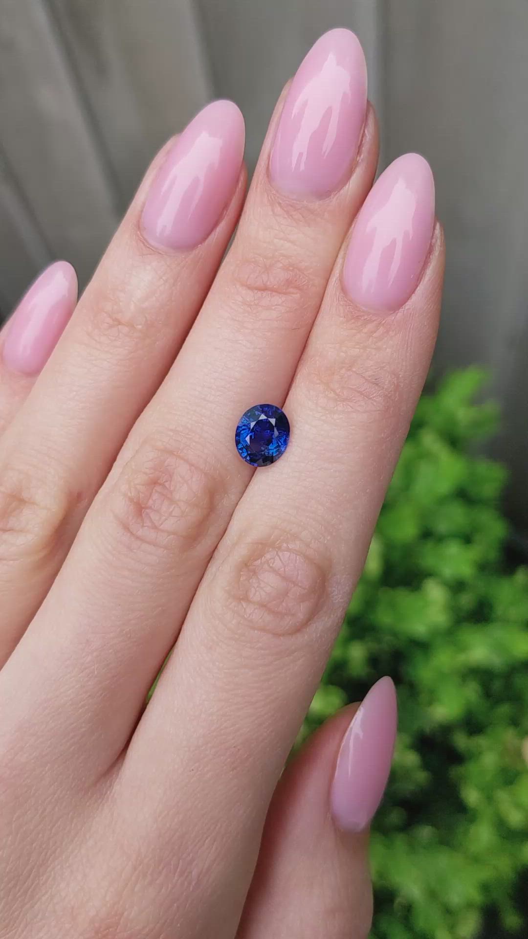 2.07 Ct. Blue Sapphire from Ceylon (Sri Lanka) Size Video