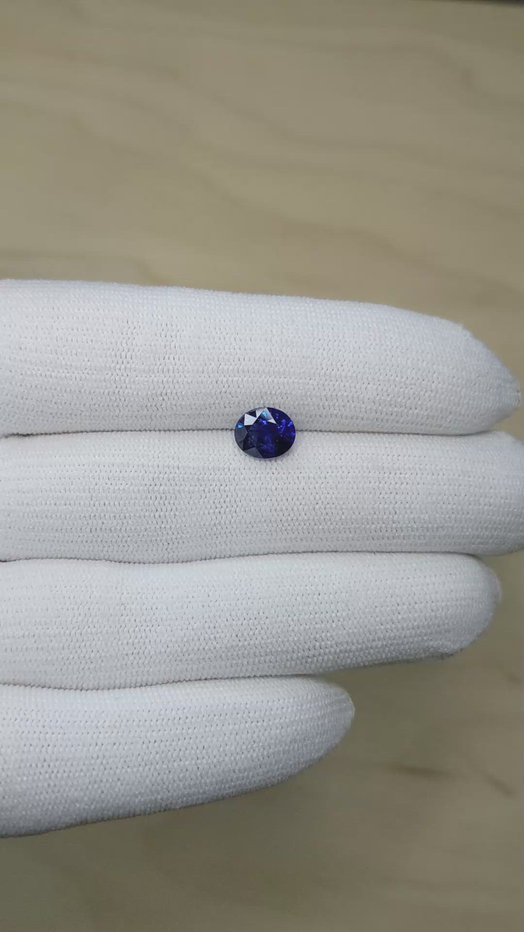 2.07 Ct. Blue Sapphire from Ceylon (Sri Lanka) Size Video