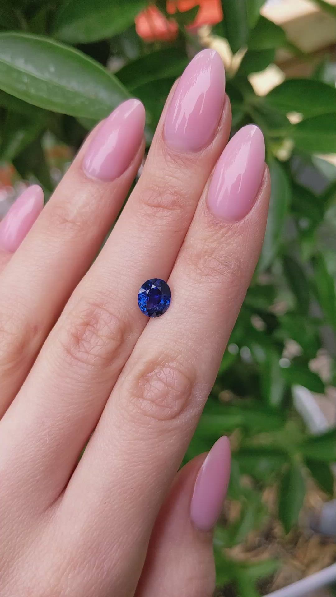 2.07 Ct. Blue Sapphire from Ceylon (Sri Lanka) Size Video